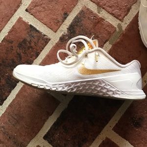 Nike Shoes - white and gold nike sneakers Nike Shoes - white and gold nike sneakers
